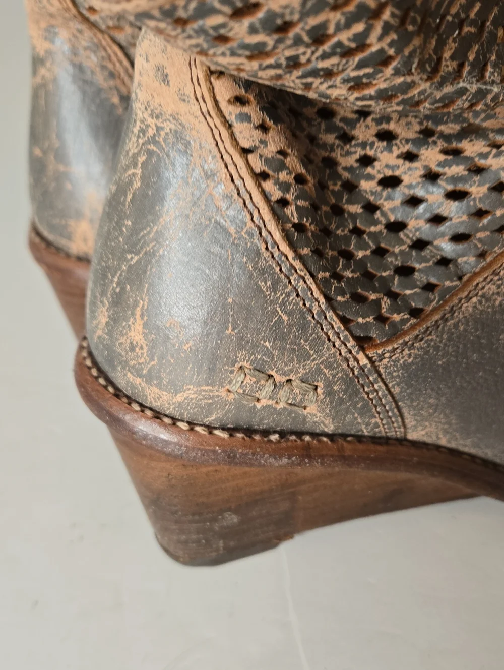 Bed Stu Cobbler Wedges Ankle Boots size 9.5